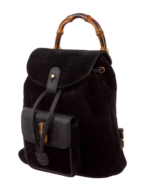 gucci bamboo suede backpack|gucci bamboo bag price.